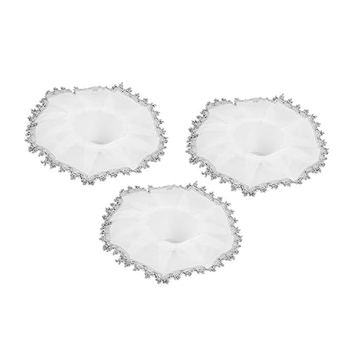 VILLCASE Bridal Bouquet Holder Lace Skirt Silver Flowers Wedding Accessories for Brides