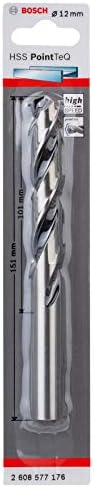 Bosch Professional PointTeQ HSS Twist Drill Bit (for metal, 12 x 101 x 151 mm, accessories for drill driver)
