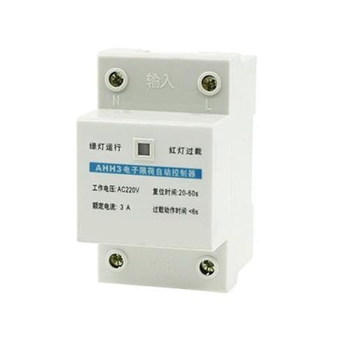 Rail DIN 35mm contrôleur protection moteur AC 220V 3A avec voyant lumineux vert rouge