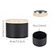 BOTINXIS 24 Pcs 8oz Candle Tins - Matte Black Bulk Empty Candle Jars with Wood Grain Lids, Candle Jars for Candle Making, Storage, and Gift (black-8oz)