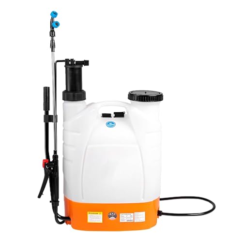Mediawave Store - Pulverizador a batería de hombro de 16 l, bomba herbicida con pulverizador ST7008E1 atomizador, pulverizador, mochila, para viñedos, huertos, plantas y desinsectación de ambientes