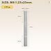 METALLIXITY Double End Threaded Stud Screw(M8 x 80mm) 3Pcs, Equal Thread Length Rods & Studs 304 Stainless Steel - for House Maintenance Craft Loom, Silver Tone