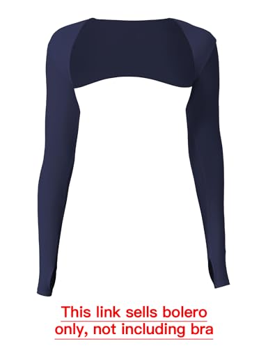 Image of YEOREO Women Crop Top Long Sleeve Bolero Open Front Workout Cropped Shirts Sports Shrug