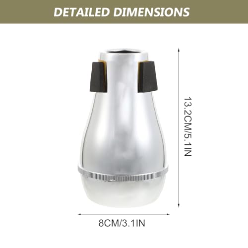 Veemoon BsflüGelhorn DäMpfer Kunststoff, Posaunen DäMpfersilber Generic Alto Posaune DäMpfer ZubehöR Posauneninstrumente - Ideales ZubehöR – 13.2x8x8cm ABS