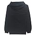 Boys Sweatshirts Long Sleeve Cute Fashion Boys Hoodie Size 8 Solid Oversized Hooded Neck Girls Sweatshirt Size 6 Preppy Fall Pullover Tops For Teens With Pockets Black 100