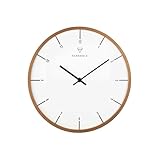 🌲FUNKTIONAL: Uhrwerk lautlos ohne Ticken - skandinavische Deko aus Holz - Wanduhr gut lesbar - für Wohnzimmer, Büro, Schlafzimmer, Küche etc - moderner Dekoartikel - Interior Design Uhr von Kerbholz