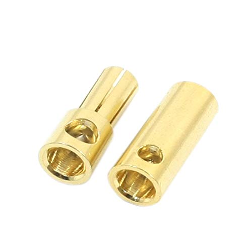 New Lon0167 RC���f��Li-Po�o�b�e���[F / M�S�[���h���b�L�o�i�i�R�l�N�^�A�_�v�^�[5mm Dia�y�A(RC-Modell Li-Po-Batterie F/M vergoldeter Bananenstecker-Adapter 5mm