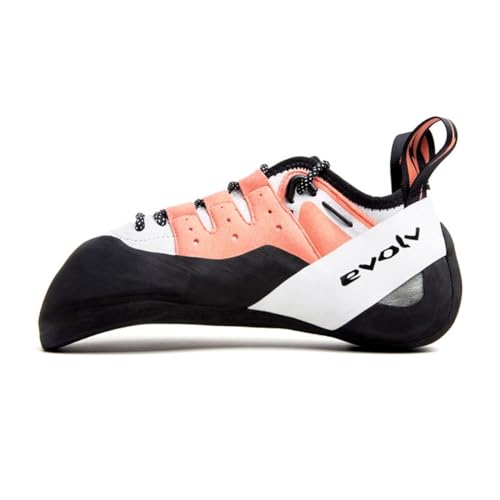 EVOLV Geshido Lace Climbing Shoes - Women's White/Coral/Black 9.5