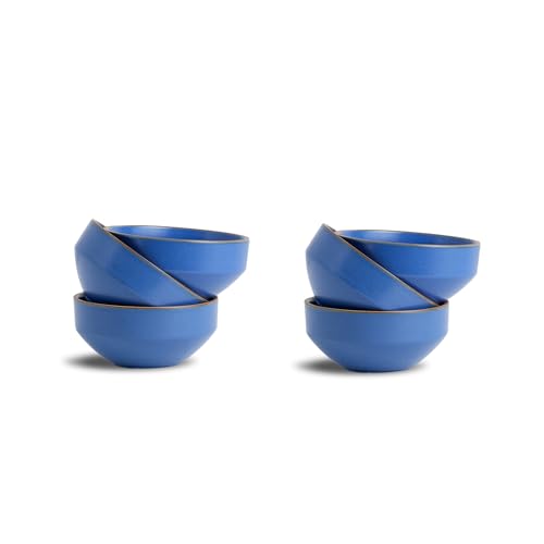 Image of Shay Modern Japandi Blue Ceramic Dinner Set, 12 Pcs, | Crockery Set for Gifting & Dining| Ceramic Dinner Set | Matte Finish (Japandi Dinner Set - Blue, 12 Piece)