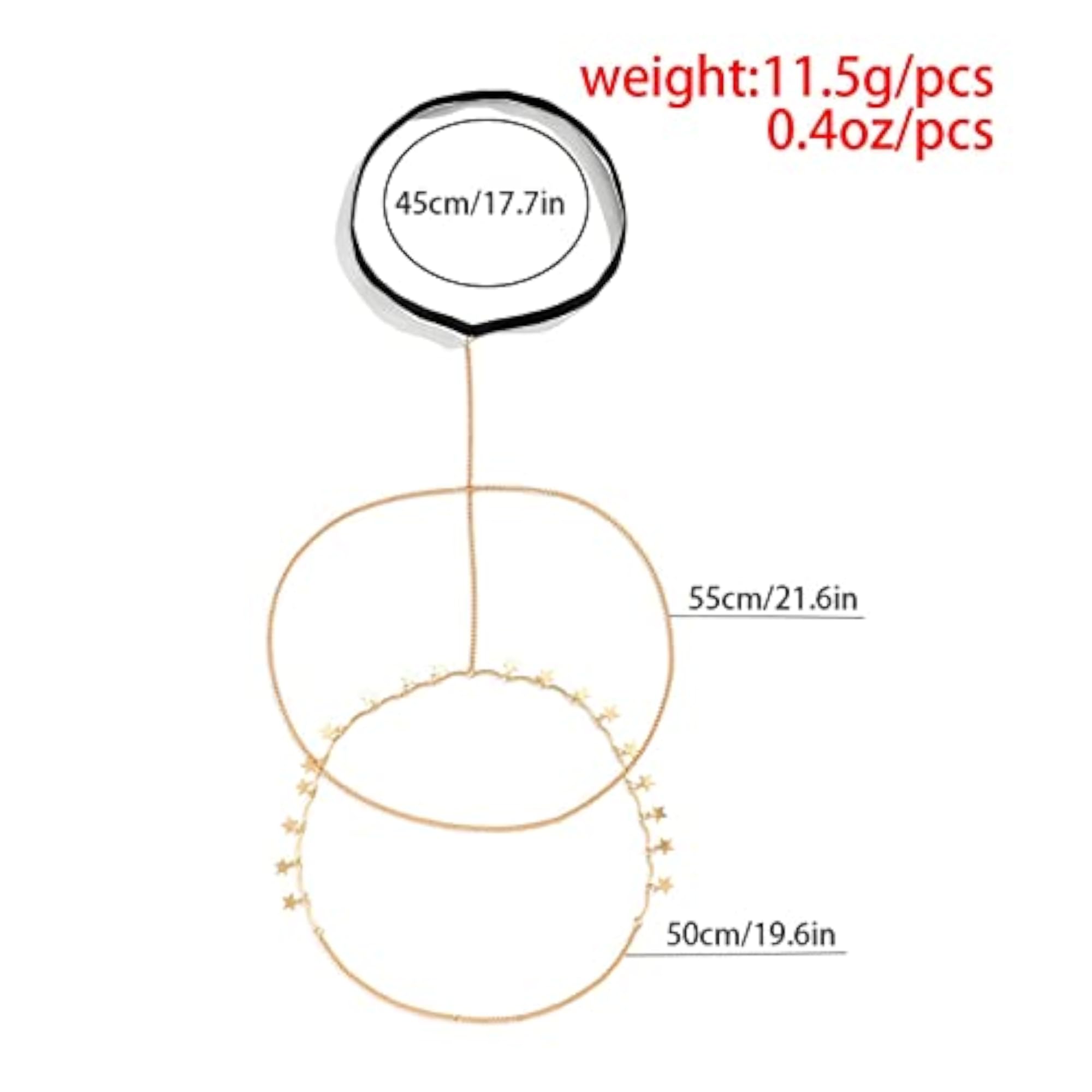 Star Design Elastic Thigh Chain for Women and Girls