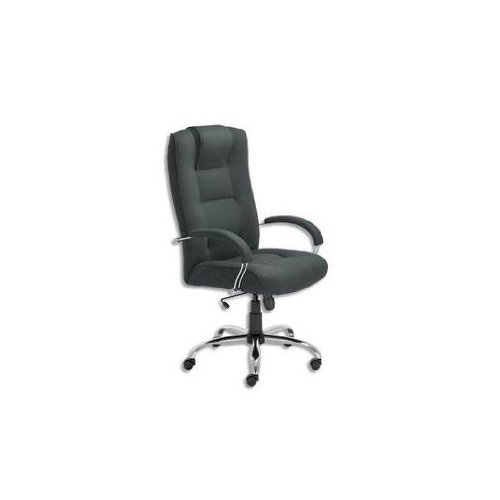 Fauteuil Laguna, basculant, piètement nylon, dossier et assise tissu noir