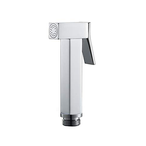 Shower Set Toilette Bidet Spray Laiton Tête de Pulvérisateur de Bidet Carrée Douchette à Main Bidet Interface G 1/2 Douchette Bidet pour Salle de Bain,Chrome Cover