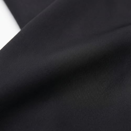 High Elastic Nylon Spandex Fabric by the Yard – 4 Way Stretch, 300GSM 8.9oz/yd² Heavy Knit, 63" Width, Ideal for Yoga, Activewear, and Craft Projects (1 Yard, Black)