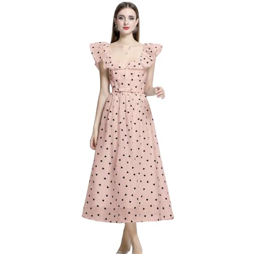 Robe longue d'été à pois pour flâner en terrasse et à la plage