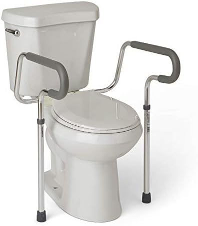 Medline's Guardian Toilet Safety Rail with Adjustable Height for Bathroom Safety, Toilet Assist, and Grab Bar (G30300H)