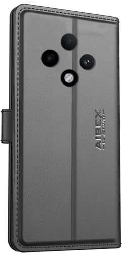 Image of AIBEX Compatible for Oppo F27 5G Flip Cover Leather Finish with Magnatic Closure | Inside TPU with Card Pockets | Wallet Stand | Complete Protection Flip Case -Black
