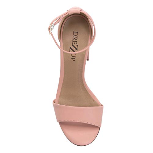 Sandália Drezzup Salto Grosso Feminina - Rosa Claro - 39