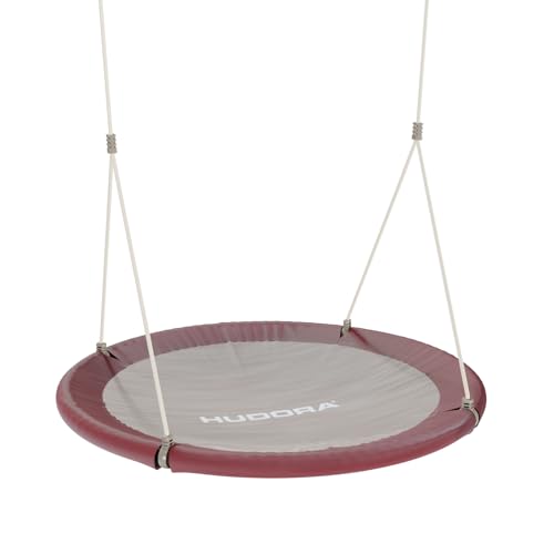 HUDORA Altalena a nido Lounge amber, Altalena nido con altezza regolabile e diametro da 110cm per carico fino a 150kg, Altalena con seduta chiusa, Altalena familiare per interni ed esterni