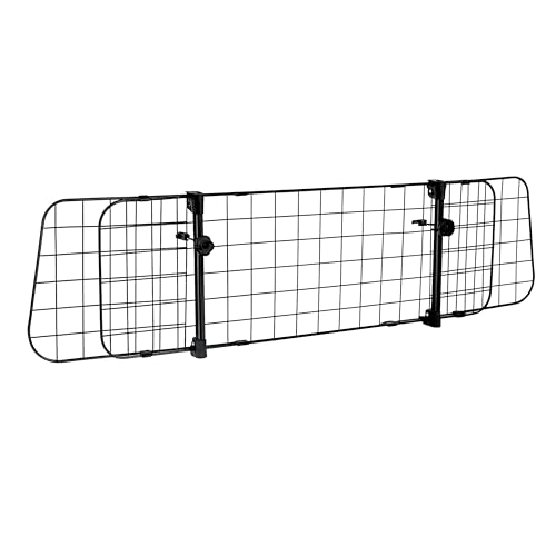 EUROCATCH Hundegitter Rückbank Auto 30 cm Hoch – Verstellbar 85–140 cm – Schutzgitter für Hund und Gepäck – Robustes Metall – Einfache Montage ohne Werkzeug
