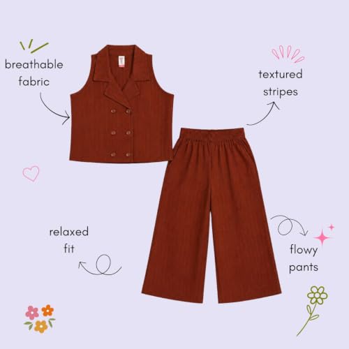 Image of The Magic Wand Woven Digital Printed Co-ord Set For Kids Girls, Sleeveless Top With Palazzo Pant Two-Piece Western Stylish Clothing Set For Festivals
