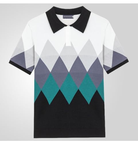 Polo en tricot vintage pour homme à manches courtes pour les vacances