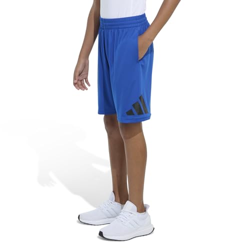 adidas Short com logotipo grande essencial para meninos, Team Royal Blue, 3 Anos