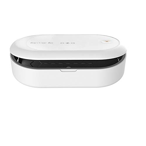 Fcuajdkq 2 in 1 Mobile Phone Wireless Charging Disinfection Box LED UV-Box Sanitizing Box for Phone Toothbrush