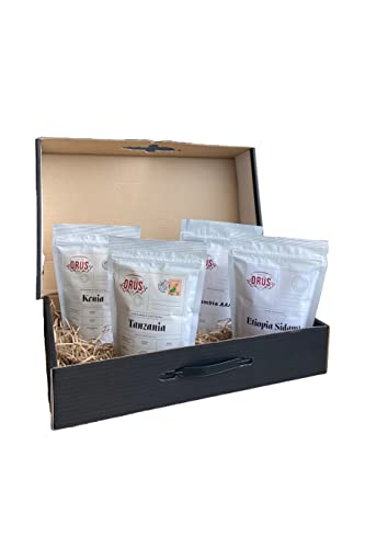 Pack de café de Orígenes Africanos: Zambia AAA, Kenia, Tanzania y Etiopía Sidamo. Pack para regalo y degustación (MOLIDO) | Café de Especialidad 100% Arábica y de Tueste natural Cover