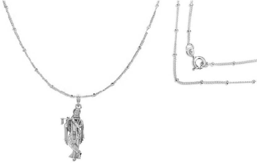 Pendentif en argent sterling 925 boule Krishna Ji petit bijou collier