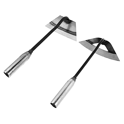 KONTONTY 2piezas Azada Portátil De Acero Desmalezadora Manual Para Jardín Para Deshierbar Césped y Huertos Pequeños