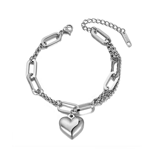 Bracelet femmes chaîne bohème avec charme cœur pour look tendance