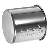 HIAKDOFT Taza Medidora de Acero Inoxidable para Uso Doméstico y Comercial Resistente Escala Precisa para Medir Arroz Líquidos y Granos Cocina y Repostería