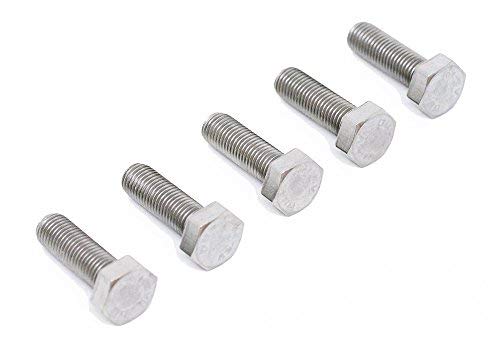 Image of (5pcs) BelMetric M8X1.0X25 A2-70 Stainlesss Steel Metric Fine Threaded Hex Tap Bolts DIN 961 for Automobiles, Motorcycles and Watercraft BR8X1.0X25SS
