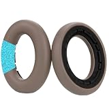 TaiZiChangQin Cuscinetti auricolari di ricambio compatibili con cuffie Bluetooth wireless Sennheiser ACCENTUM Plus in memory foam e pelle proteica di aggiornamento (marrone)