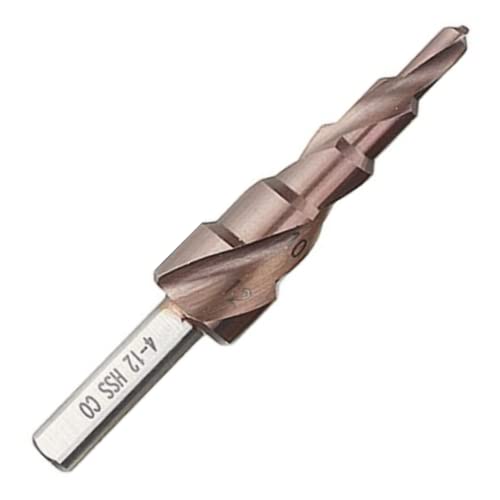 RENNIE TOOLS - Broca de cono de paso en espiral de cobalto HSS de 4 a 12 mm para metal, acero inoxidable y metales duros Cover