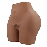 TGLTOJAHY Women's Silicone Buttocks Shapewear with Hip Enhancer - Silicone Hips and Buttocks, Warm Brown (XL)