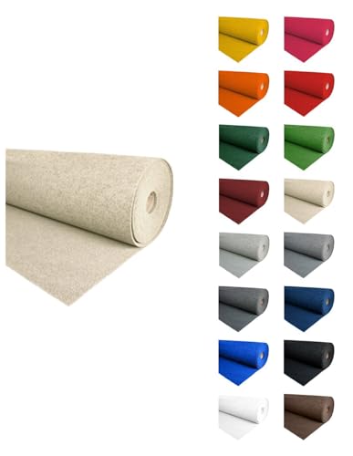 JARDIN202 - Alfombra para eventos | Moqueta ferial | Ancho: 2 metros | 2 metros (Ancho) x 5 metros (Largo) (27 - Beige)