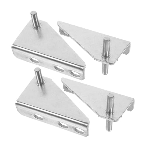 VILLFUL Bisagra Metálica de Acero Inoxidable para Puerta de Congelador Bisagra Pequeña para Frigorífico Doméstico Paquete de 4 Piezas Eje de 35Mm y Tapa de Goma Repuesto para