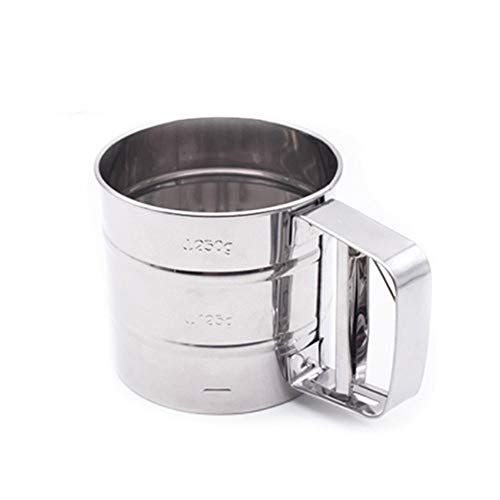 Flour Sieve Semi-Automatic Hand-Held Screen Size for Baking Flour Screen With Stainless Steel Screen