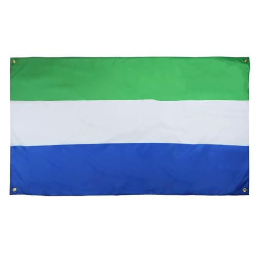 AZ FLAG Drapeau Sierra Leone 150x90 cm avec 4 oeillets, Pavillon Sierra-Léonais pour balcon ou mur