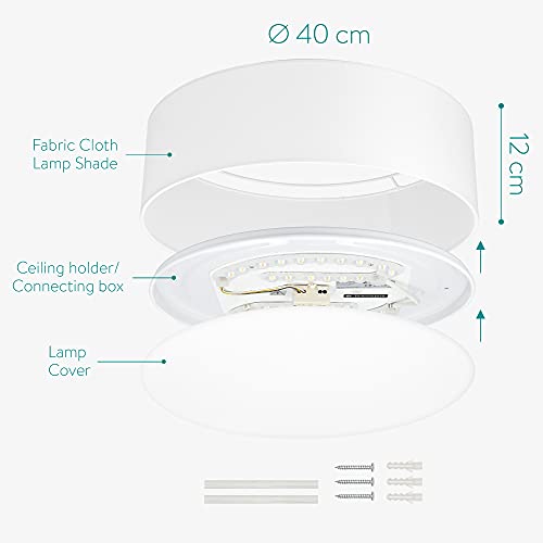 Plafonnier LED de 40cm Navaris pour ajuster la lumière sans se déplacer