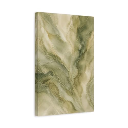 Tableau salon marbre vert au-dessus du canapé toile abstraite 30x45 cm chic