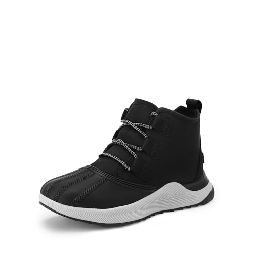 DREAM PAIRS Ankle Winter Boots for Women Waterproof Lace Up Anti-Slip Warm Snow Booties Fashion Sneaker Boots 7 Black