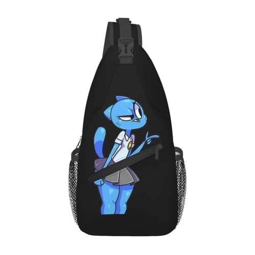 Nicole Gumball Watterson - Mochila cruzada para hombre, para viajes, senderismo, mochila de hombro