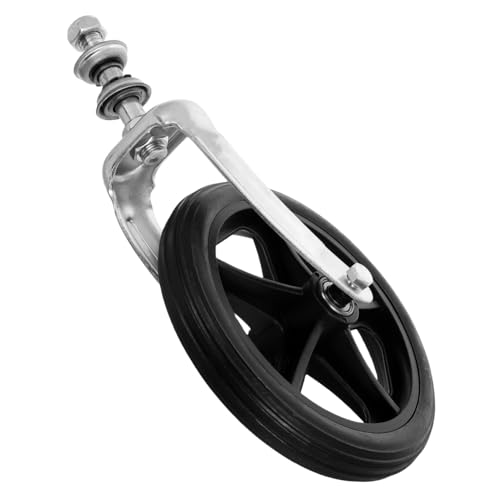 Beavorty Wheelchair Front Wheel Accessory Universal Replacement Part Heavy Duty Airless for Scooters Seniors