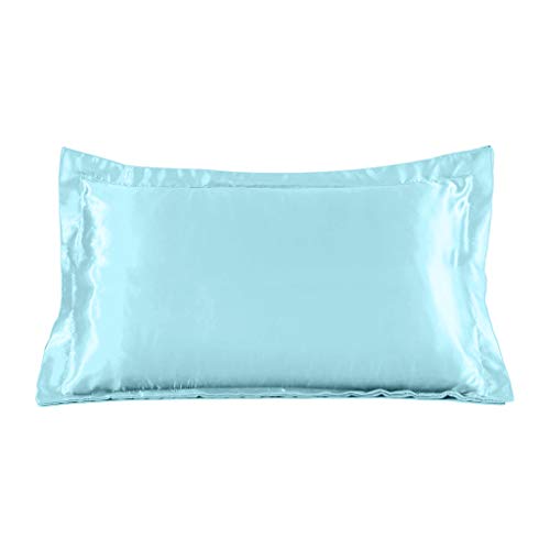 Capa de travesseiro confortável de cetim e seda Fityle para a pele do cabelo, tem uma sensação luxuo