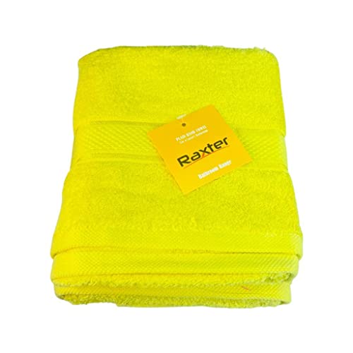 raxter Microfibre Hand Towel Set - Soft Premium 550 GSM Luxury Bath Towels Set For Bathroom, Spa, Beach, Gym, 100% Ringspun Cotton (1 Hand Towel, Yellow)