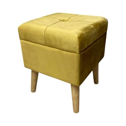 AcaciaHome Velvet Ottoman with Storage Cover