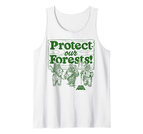 Star Wars Ewoks Protect Our Forests Sketch Tank Top