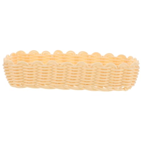 OUNONA Cesta Para Palillos Escurridores Organizador De Cubiertos Rogers Para Despensa Fiestas De Mimbre Con Cestas De Ratán Escurridor De Plástico Color Beige